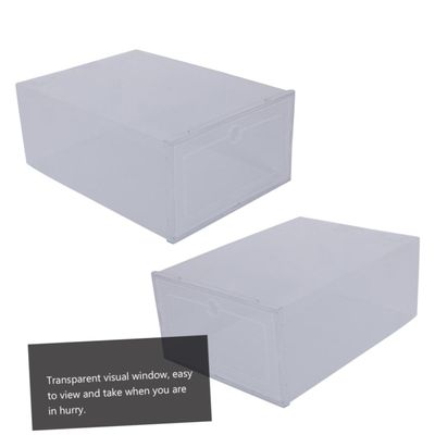 Ciieeo 6Pcs Clamshell-type Plastic Shoe Box PP Storage Case for Organizing Shoes Sturdy and Stackable for Closet and Entryway