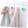 ABOOFAN 4pcs Self-Adhesive Towel Clip Hooks PVC Towel Grip Holders for Kitchen and Bathroom Easy to Install Dishcloth Hanger Heavy Duty Wall Mounted Hooks view 2