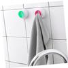 ABOOFAN 4pcs Self-Adhesive Towel Clip Hooks PVC Towel Grip Holders for Kitchen and Bathroom Easy to Install Dishcloth Hanger Heavy Duty Wall Mounted Hooks view 4