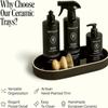 Preston Lane Ceramic Vanity Tray for Bathroom Countertop, Large, Ink view 3