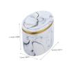 LABRIMP Marble Pattern Cotton Swab Box with Lid  Makeup Vanity Organizer for Cotton Pads Toothpicks and Swabs  Space-Saving Storage Solution for Home and Bathroom view 2