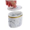 LABRIMP Marble Pattern Cotton Swab Box with Lid  Makeup Vanity Organizer for Cotton Pads Toothpicks and Swabs  Space-Saving Storage Solution for Home and Bathroom view 3