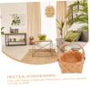 Ciieeo 2sets Hand Woven Mini Baskets for Wedding Flower Decor Khaki Clothing Store Prop Decorative Storage Baskets Rustic Home Decoration Craftsmanship 2pcs*2 view 3