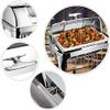 Food Warmer Food Warmer Chafing Set Catering Buffet Warmer Set Stainless Steel Food Warmer Buffet Dish Catering Pan Warmer Tray Kitchen Party Dining view 3