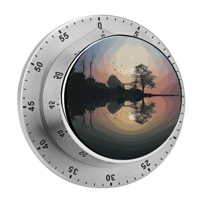 Reflection Guitar Kitchen Timers, Manual 60 Minute Wind Up Timer Clock with Loud Alarm, Magnetic Backing, Mechanical Kitchen Timers, No Batteries Required, Countdown Timer for Cooking Baking
