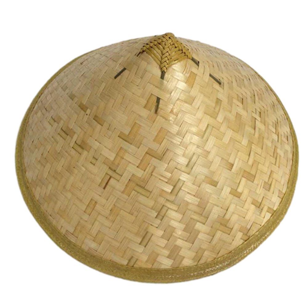 Handwoven Hat For Adults Sun-shade Fisherman Rice PaddyHat Oriental Coolies Hat BeachCap Photo Props Party Hat