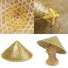 Handwoven Hat For Adults Sun-shade Fisherman Rice PaddyHat Oriental Coolies Hat BeachCap Photo Props Party Hat view 2