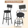 Zevemomo Dining Table Set for 4, 5-Piece Bar Table Set, Kitchen Table and Chairs, Counter Height High Top Table with 4 PU Upholstered Stools, Space-Saving Pub Tables Set for Small Space, Black view 4