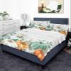 Queen Size Top Sheet Only, Country Thanksgiving Pumpkin Flat Sheet Microfiber Breathable Soft Bed Sheets, Ombre Leaves Retro Grain Hotel Bedding Flat Sheets for Bedroom view 2