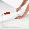Bioweaves Organic Cotton Jersey Waterproof Crib Mattress Protector | 28" x 52" | GOTS Certified Mattress Cover with Jersey Cotton Skirt, Breathable & Noiseless Top Layer - 9 Inch Deep Pocket, White view 4