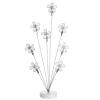 Homaisson Creative Metal Photo and Note Holder, Cherry Blossom Design, 8 Flower Clips, White Base, 10.4 Inches Tall, Ideal Gift for Students and Colleagues view 2