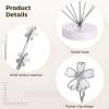 Homaisson Creative Metal Photo and Note Holder, Cherry Blossom Design, 8 Flower Clips, White Base, 10.4 Inches Tall, Ideal Gift for Students and Colleagues view 3