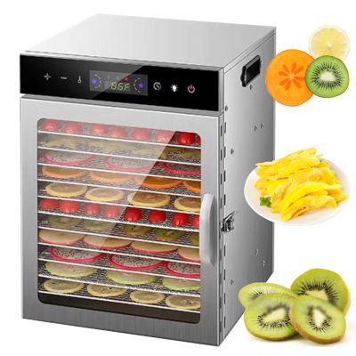 8/12 Trays Freeze Dryer Machine, Stainless Steel Food Dehydrator for Drying Fruit, Meat, Vegetable, Jerky and Pet Treat - 24H Timer & 30-90C Temperature Control,12-Layer