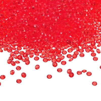 PATIKIL 10000 Pcs Wedding Table Scatter Confetti Crystals 4.5mm Acrylic Diamonds Vase Fillers Gems for Table Centerpiece Decorations Party Vase Beads, Dark Red