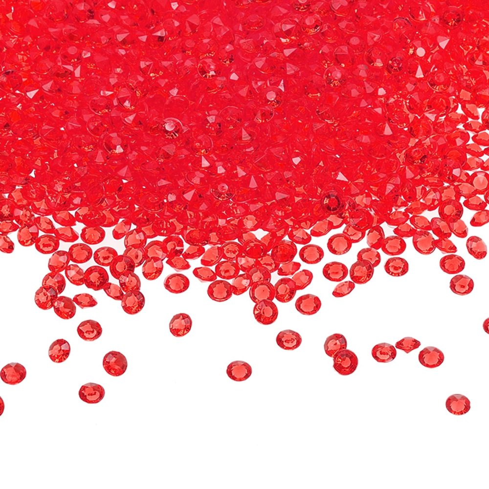 PATIKIL 10000 Pcs Wedding Table Scatter Confetti Crystals 4.5mm Acrylic Diamonds Vase Fillers Gems for Table Centerpiece Decorations Party Vase Beads, Dark Red