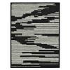 2' X 3' Black and Ivory Wool Abstract Hand Hooked Area Rug view 4