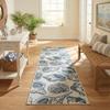 Rugs.com - Outdoor Coastal Rug 12 Ft Runner Ivory and Navy Blue Easy-Clean Indoor/Outdoor Rug Weather-Resistant Runner for Patio, Deck, and Porch view 4