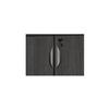 HomeStock Mediterranean Magic 29" Storage Cabinet with Open Hutch Ash Grey Wood with Locking Doors Adjustable Shelves Create Functional Organized Workspace 35" W x 24" D x 65" H view 4