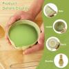 6 Pcs Matcha Set Exquisite Matcha Tea Kit Includes Ceramic Whisk Holder Bowl Bamboo Whisk Scoop Sifter Versatile Tea Making Tools for Home Restaurant(light green,6-Piece set) view 2