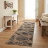 Rugs.com - Outdoor Coastal Rug 8 Ft Runner Brown and Black Indoor/Outdoor Rug Weather Resistant Seashell Pattern Flatweave for Patios, Decks, and Porches view 3