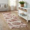 Rugs.com - Outdoor Coastal Rug 8 Ft Runner Ivory Rust Red Indoor/Outdoor Rug Flatweave Seashell Pattern for Patios, Porches, and Decks view 4