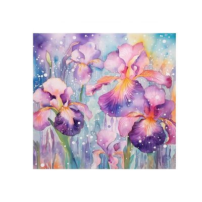 11x14 Floral Wall Art Canvas Print (Iris In Bloom)