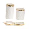 GLEAVI Ceramic Chopstick Holder Set with Drainage Saucer for Countertop view 1