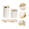 GLEAVI Ceramic Chopstick Holder Set with Drainage Saucer for Countertop view 3