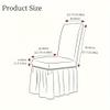 1PC Bubble Lattice Chair Cover Spandex Non-Slip Dining Room Chair Covers with Skirt for Restaurant and Hotel Parties,E,1PC Chair Cover view 2