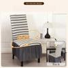 1PC Bubble Lattice Chair Cover Spandex Non-Slip Dining Room Chair Covers with Skirt for Restaurant and Hotel Parties,E,1PC Chair Cover view 3