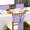 CSHWXY 10pcs Satin Chair Belt with Bow Decoration Universal Chair Cover Ribbon Tie Wedding Chair Back Sashes Decor,Rose Gold,10 pcs view 4