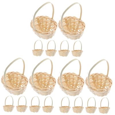 OUNONA 3sets Woven Decorative Tiny Flower for Home Decor for Weddings Housewarming and Accents 6pcs*3