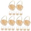 OUNONA 3sets Woven Decorative Tiny Flower for Home Decor for Weddings Housewarming and Accents 6pcs*3 view 1