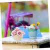 OUNONA 3sets Woven Decorative Tiny Flower for Home Decor for Weddings Housewarming and Accents 6pcs*3 view 2