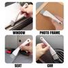 2PCs Window Track & Crevice Cleaning Brushes with Built-in Dustpan - Floor/Window Slot/Keyboard/Door Crevice Brush Set, Household Cleaning Tool Set(Black+White) view 4