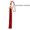 GradGlory Unisex Matte Adult Graduation Cap with 2026 and 2027 Tassel Year Charm High School & Bachelor Red view 4