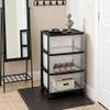 Wide 3 Drawer Cart Black view 3