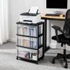Wide 3 Drawer Cart Black view 4