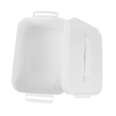 FRCOLOR Large Capacity Portable Medicine Chest White Handheld First Aid Kit for Home and Travel Multi-Compartment Design Lid for Emergency Supplies