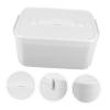 FRCOLOR Large Capacity Portable Medicine Chest White Handheld First Aid Kit for Home and Travel Multi-Compartment Design Lid for Emergency Supplies view 4
