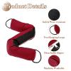 uxcell Door Sweep for Bottom of Doors, 60" x 3" Door Draft Stopper with Hanging Loops Weather Stripping Machine Washable for Windows Blocker Dust Cold Heat Noise, Wine Red view 3
