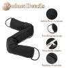 uxcell Door Sweep for Bottom of Doors, 32" x 3" Door Draft Stopper with Hanging Loops Weather Stripping Machine Washable for Windows Blocker Dust Cold Heat Noise, Black view 3