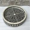 Elegant Bone Inlay Serving Tray Handmade Decorative Tray for Home, Kitchen, Dining, and Living Room Perfect for Drinks, Snacks & Display view 4