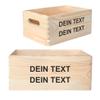 Creative Deco Personalized Wooden Crate Storage Box Wish Text Box | 11.8x7.87x5.51in (+-0.5) | Mutiple Choice | Personalised Text | Hinged Lid Handles & Engraving | UNSANDED Keepsake Memory Souvenir view 1