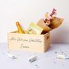 Creative Deco Personalized Wooden Crate Storage Box Wish Text Box | 11.8x7.87x5.51in (+-0.5) | Mutiple Choice | Personalised Text | Hinged Lid Handles & Engraving | UNSANDED Keepsake Memory Souvenir view 2
