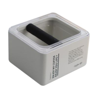 Espresso Grounds Disposal Box for Home Cafe Use Green L(White,Small)