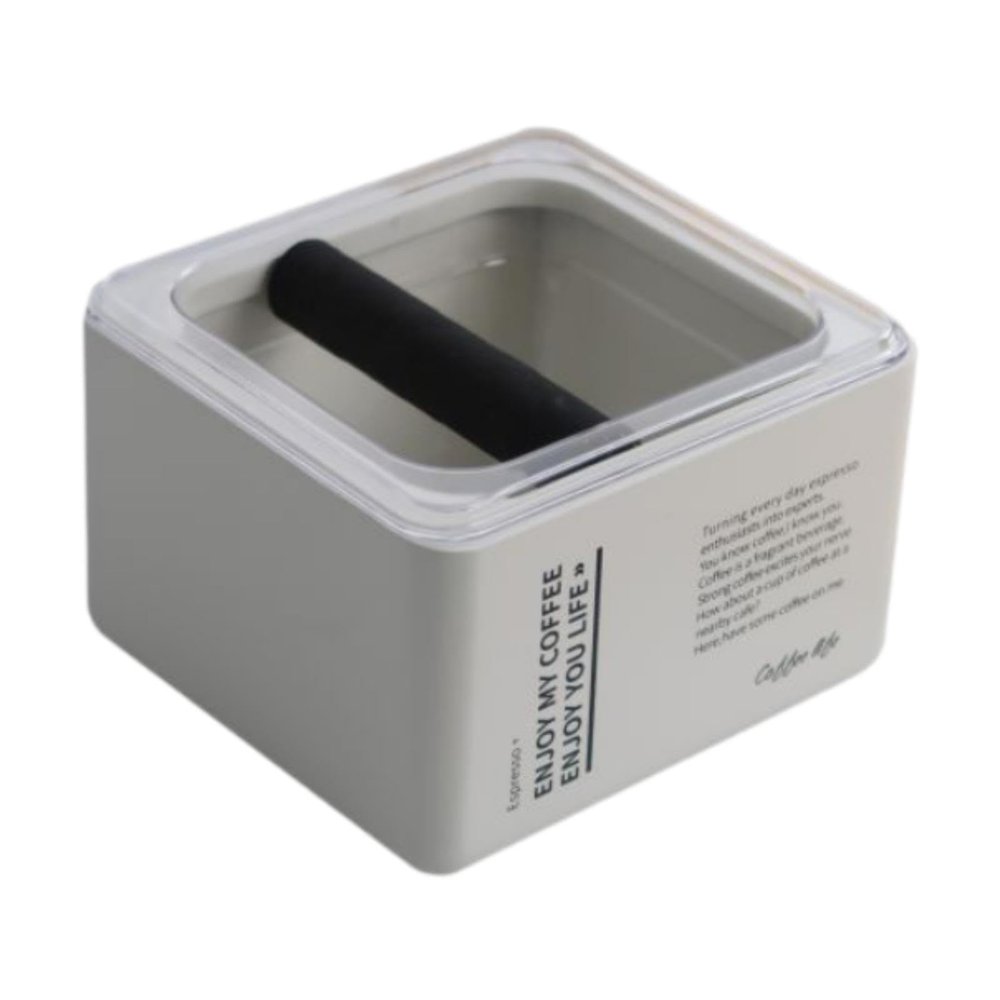 Espresso Grounds Disposal Box for Home Cafe Use Green L(White,Small)