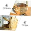 GARIOUANS Woven Wooden Flower Pot Basket Handle and Tassels for Flower Arrangements for Home Decor Weddings and Parties view 4