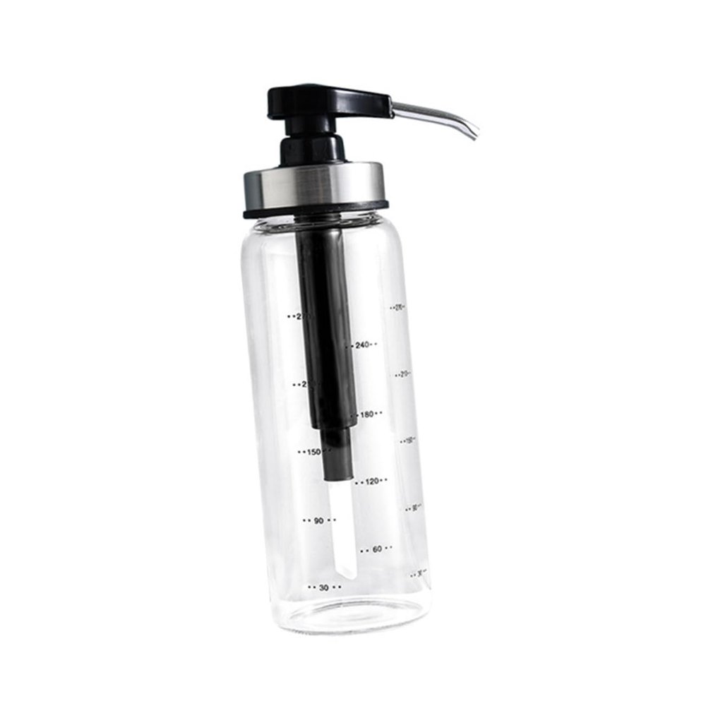 BIUDECO Stainless Steel Honey Dispenser 300ml Sealing Cap Leak-proof Kitchen Cruet for Honey and Jam Storage