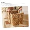 Cabilock Woven Snack Storage Basket Handcrafted Grass Storage Box for Living Room Tabletop Organizing Multi-Function Household Container with Decorative Design Sturdy and Lightweight view 4